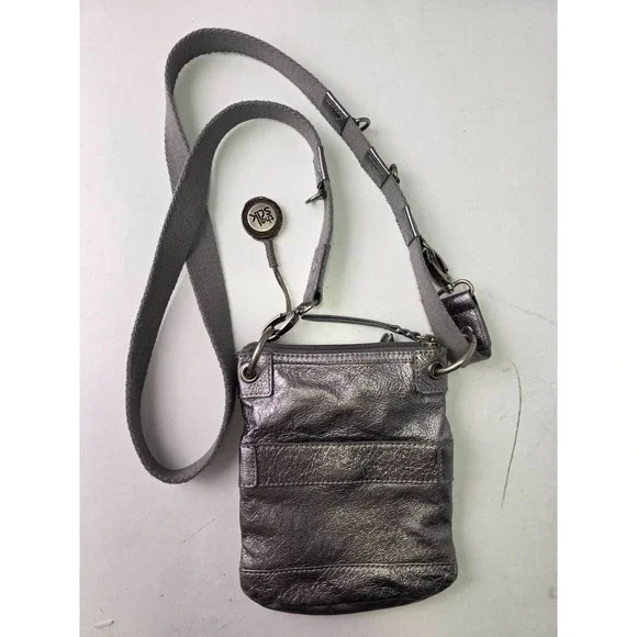 The Sak Crossbody Bag With Adjustable Strap Metallic Pockets Shoulder - Picture 1 of 12